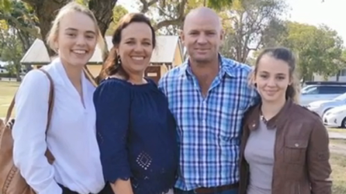 The Everett family, with eldest daughter Meg.