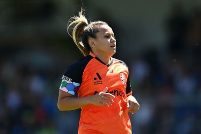 BRISBANE, AUSTRALIA - NOVEMBER 26: Ayesha Norrie of the Roar looks on during the round two A-League Women's match between the Brisbane Roar and Canberra United at Perry Park, on November 26, 2022, in Brisbane, Australia. (Photo by Albert Perez/Getty Images)