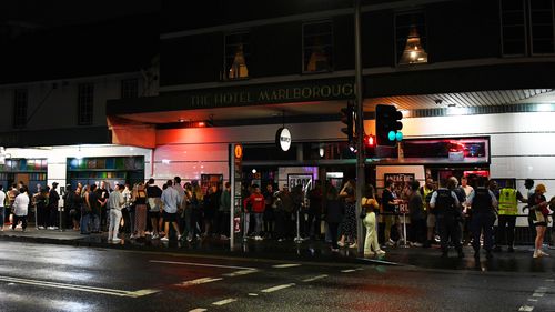 Feature essay on Sydney nightlife rebounding after the full lifting of coronavirus restrictions. Photographs from Newtown precinct including the Marlborough Hotels Marly Bar and Kulleto Bar. Photographs taken Saturday 26th March 2022. 