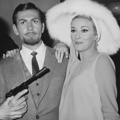 Actor Neil Connery, the brother of James Bond star Sean Connery, poses with actresses Lois Maxwell (left) and Daniela Bianchi (right), at a press conference for the upcoming Bond spoof 'Operation Kid Brother', aka 'OK Connery', Italy, 25th November 1966. (Photo by Keystone/Hulton Archive/Getty Images)