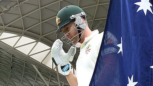 Clarke walks out to the middle. (Getty)