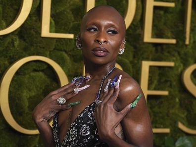 Cynthia Erivo arrives at the 82nd Golden Globes on Sunday, Jan. 5, 2025, at the Beverly Hilton in Beverly Hills, Calif. 