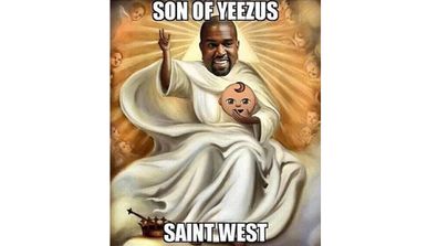 IN PICTURES: Kim and Kanye's newborn son Saint West already the star of memes (Gallery)