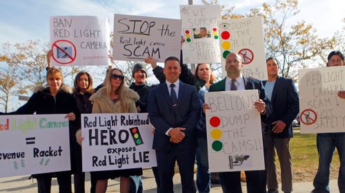 Stephen Ruth the leader of the 'Red Light Robin Hoods' fighting against red-light cameras. (NY Post)