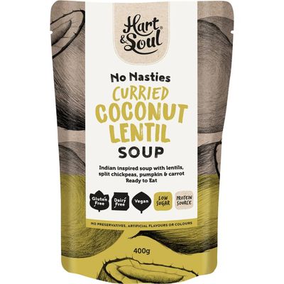 Hart & Soul Coconut & Lentil Soup - 300 mg sodium