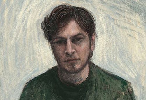 Court sketch of Tom Silvagni (Anita Lester)