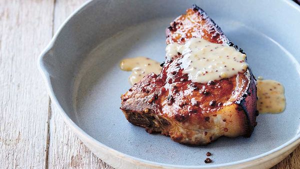 Julie Goodwin's honey mustard glazed pork chops_recipe