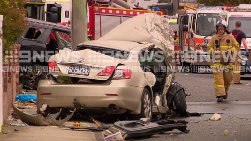 Police say the man hit the territory “with such force that he ricocheted” into another parked car.