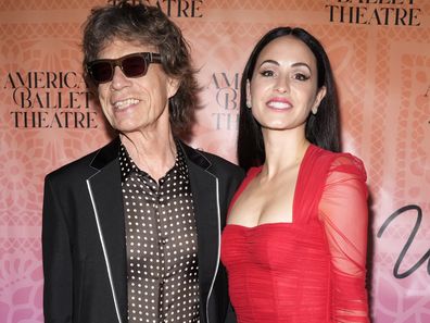 Mick Jagger and Melanie Hamrick attend the American Ballet Theatre June gala and premiere of "Like Water for Chocolate" at David Geffen Hall at Lincoln Center on Thursday, June 22, 2023, in New York. (Photo by Charles Sykes/Invision/AP)