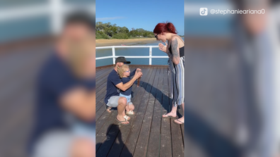Proposal gone wrong: Moment toddler loses engagement ring during proposal