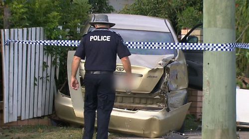 A Queensland runner has been killed while on a jog after an out-of-control car left a Beenleigh road and pinned her to a fence.