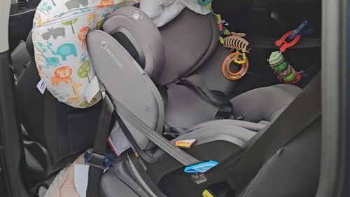 Lewis and Sarah Cianci, from Beenleigh in Queensland, said their Skoda Kodiaq locked itself with their baby boy inside.
