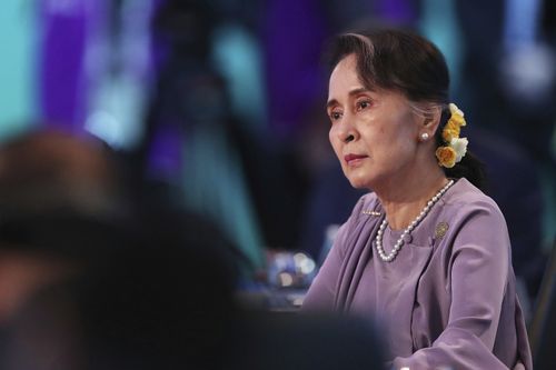 Today Myanmar's leader Aung San Suu Kyi reached out to Australia and her fellow ASEAN leaders for help in dealing with the Rohingya refugee crisis. (AAP)