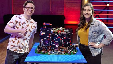 LEGO Masters 2021 Episode 2 Castles and Cannonballs challenge Atlanta and Jeff