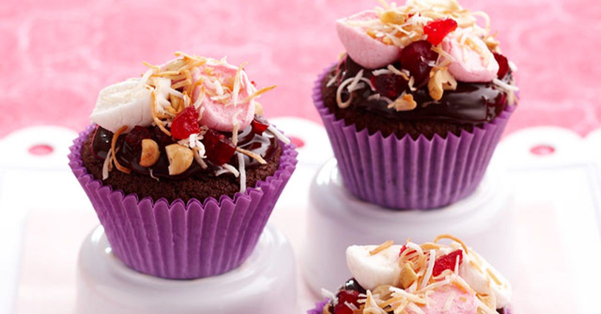 Rocky road cupcakes - 9Kitchen