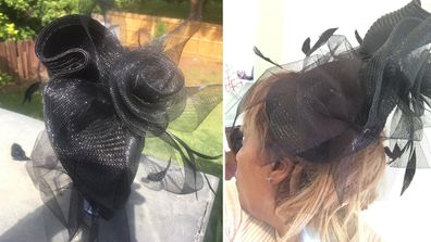 Louise Palmer turned a $1 Kmart place mat into a fascinator