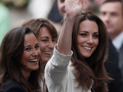 Kate, Pippa and Carole Middleton ahead of the 2011 royal wedding