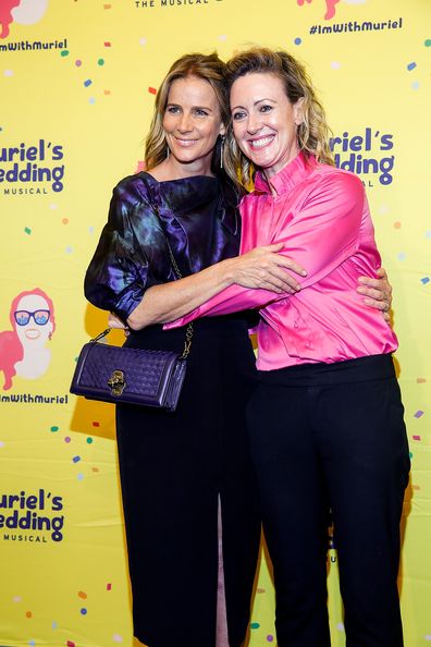 Rachel Griffiths and Roz Hammond attend Muriel's Wedding The Musical 