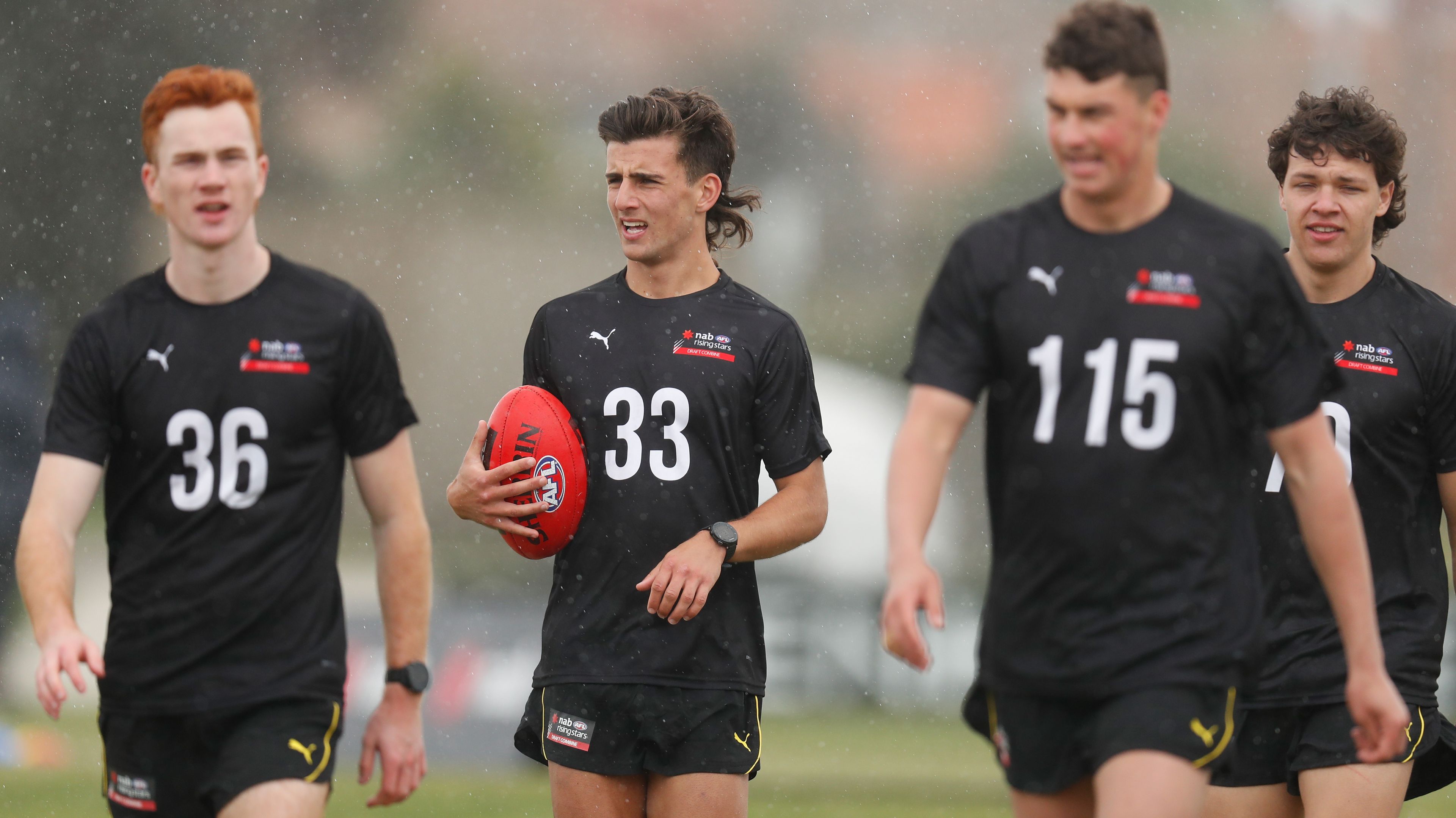 Nick Daicos (wearing 33) is one father-son prospect for the 2021 AFL draft.