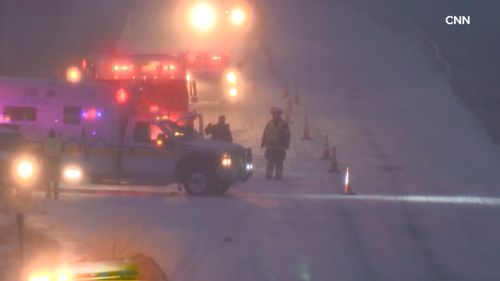 Across Arkansas, Ohio and Indiana, at least five people have died in road-related incidents on icy roads.