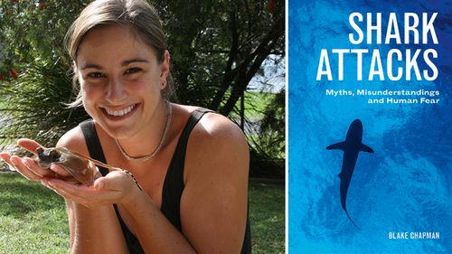 
Marine biologist Blake Chapman grew up with a love for and fascination with the ocean, but her interest in sharks was piqued when an episode of Shark Week caught her attention. She is the author of Shark Attacks. (Supplied)