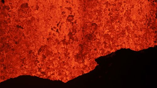 Lava erupts from a fissure in Kapoho, Hawaii. Picture: AAP