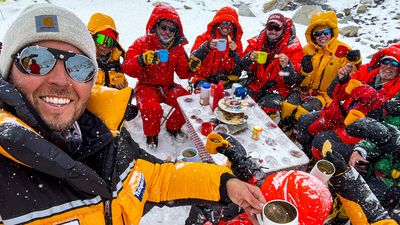Climbers hold world's highest tea party on Mount Everest