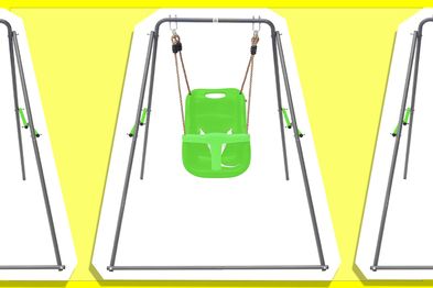 9PR: Lifespan Kids Bobcat 2 Foldable Baby Swing, Green