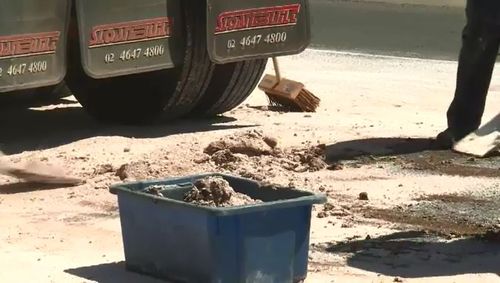 The driver had swerved to avoid a possible car crash on the corner of Boundary Street and Carrington Road when the load was spilled from the truck's trailer.