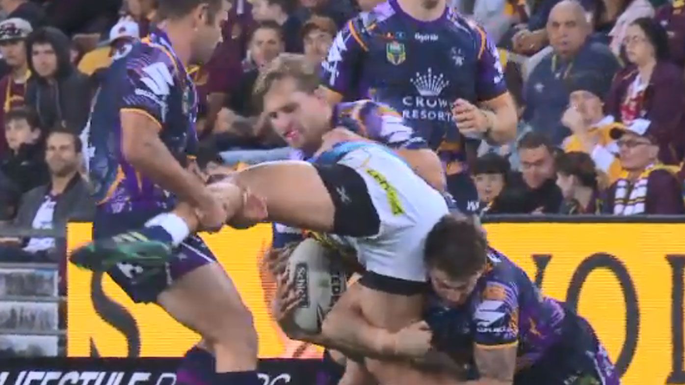 Melbourne Storm captain Cameron Smith faces NRL ban for wishbone tackle on Gold Coast's Kevin Proctor