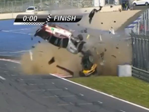 Drivers walk away after spectacular GT4 crash