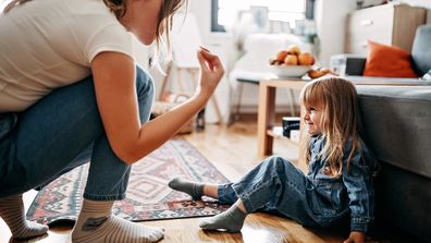 Violent mother yelling at daughter