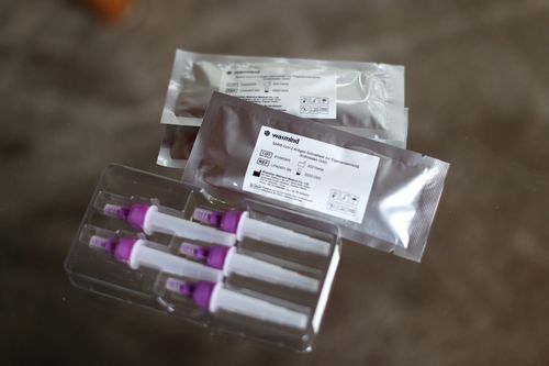 In this photo, an illustration of a COVID-19 rapid antigen test kit is pictured. Supermarkets around Australia will soon start to roll them out for sale.