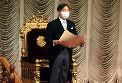 Emperor Naruhito attends parliament, January 2021