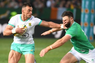 Jesse Kriel of the Springboks during the 2024 Castle Lager Incoming Series match between South Africa and Ireland at Loftus Versfeld on July 06, 2024 in Pretoria, South Africa. (Photo by Lee Warren/Gallo Images)