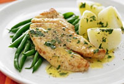 Fish with lemon butter sauce