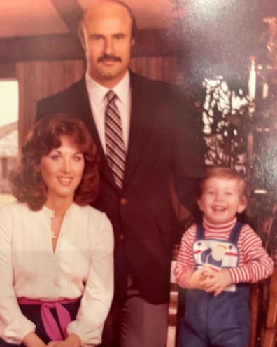 Dr. Phil McGraw and his wife Robin with their eldest son Jay as a child.