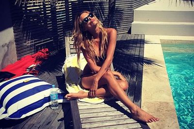 Model Cheyenne Tozzi posed for the camera in the summer sun...