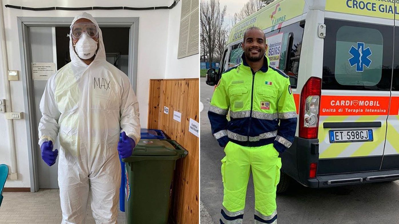 Maxime Mbanda, Italy international, has been volunteering as an ambulance driver during the COVID-19 pandemic 