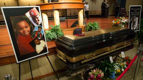 Mourners have gathered to farewell slain Ferguson teen Michael Brown. (Getty)