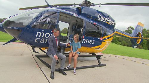 Sydney teenager meets Careflight medical team a year after serious boating accident.