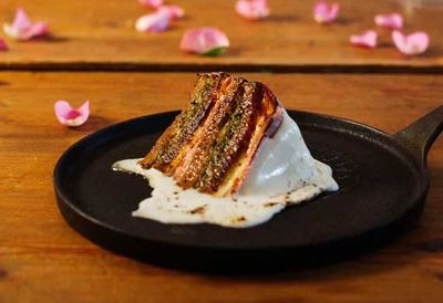 Recipe:&nbsp;<a href="http://kitchen.nine.com.au/2016/05/04/15/29/jarlsberg-wedding-cake-reuben-sandwich" target="_top" draggable="false">Jarlsberg wedding cake Reuben sandwich<br />
</a>