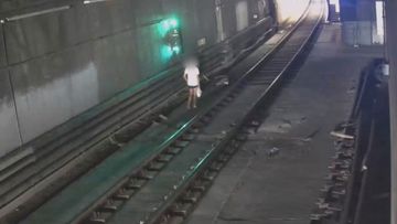 Trespassers on railtracks in Sydney