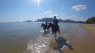 Horseback riding at AoNamao Beach