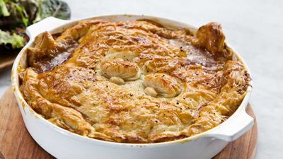 Recipe: <a href="http://kitchen.nine.com.au/2017/09/19/11/43/miguel-funguy-chicken-and-mushroom-pie" target="_top">Miguel's funguy chicken and mushroom pie</a><br />
<br />
More: <a href="http://kitchen.nine.com.au/2016/06/06/20/21/who-ate-all-the-pies-youll-want-to" target="_top">pie recipes</a>