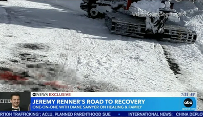 Photos of Jeremy Renner's gruesome snowplough accident have been revealed for the first time by Washoe County Sheriff's Office
