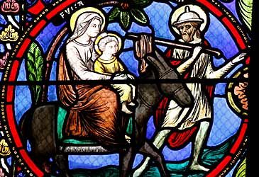 Which book of the Bible tells the story of infant Jesus' flight into Egypt?