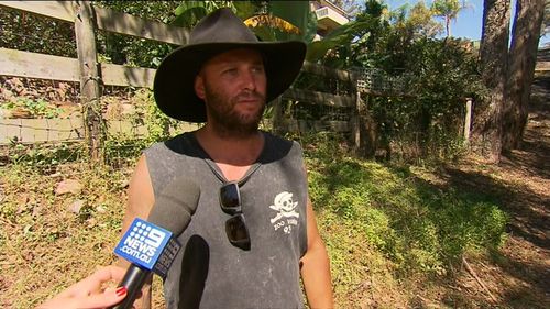 Local Matt Sherlock decided to stay behind the defend properties from fire. (9NEWS)