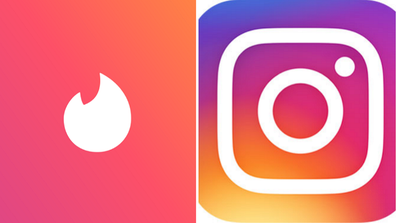 Tinder and Instagram logos