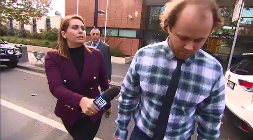 James Underwood nodded when asked by 9News if he wanted to apologise to his victim.